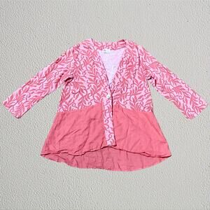 Pink brocade cardigan linen cotton summer beach coverup bohemian hippie boho